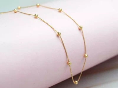 Collar Chapado En Oro, Acero Inoxidable 304 Estilos Simples
