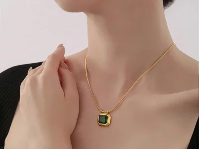 Collar Chapado En Oro, Acero Inoxidable 304 Estilos Simples