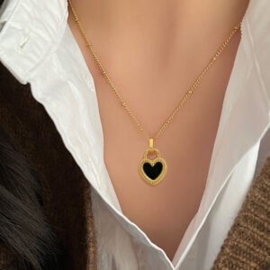 Collar Chapado En Oro, Acero Inoxidable 304 Estilos Simples - Imagen 3