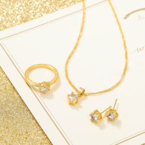 Conjunto de Relojes De Mujer mas Caja de Joyeria de Cuarzo color Oro - Imagen 3