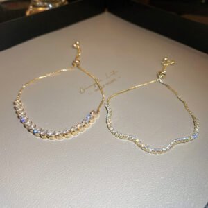 Pulsera De Circonita De Cobre Geométricas De Estilo Simple - Imagen 4