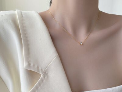 Collar Colgante Chapado en Oro 18K con Recubrimiento PVD en Acero Inoxidable 304