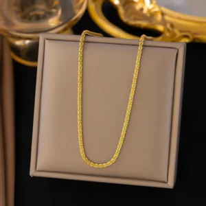 Collar Chapado En Oro, Acero Inoxidable 304 Estilos Simples - Imagen 3