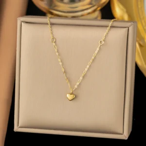 Collar Chapado En Oro, Acero Inoxidable 304 Estilos Simples - Imagen 3