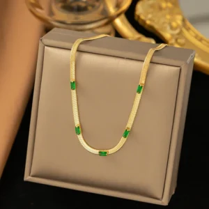 Collar Chapado En Oro, Acero Inoxidable 304 Estilos Simples - Imagen 4