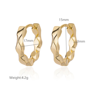 Aretes Minimalistas – Acero Inoxidable 304 Chapado en Oro 18k - Imagen 5