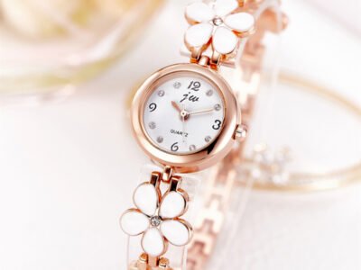 Lindo Dulce Flor Hebilla De Joyeria Cuarzo Relojes De Mujer