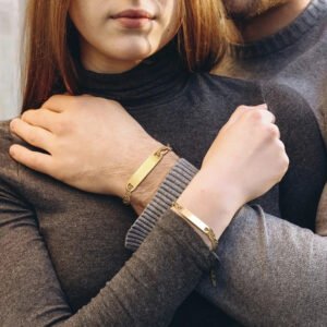 Pulseras De Cadena Estilo Simple Color Sólido Rectángulo Acero Inoxidable 304 Enchapado, Para Hombres y Mujeres - Imagen 4