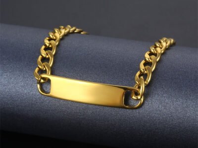 Pulseras De Cadena Estilo Simple Color Sólido Rectángulo Acero Inoxidable 304 Enchapado, Para Hombres y Mujeres