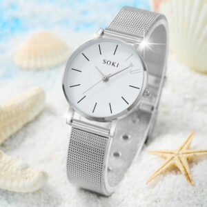 Reloj De Mujer Casual Forma De Corazon - Imagen 4