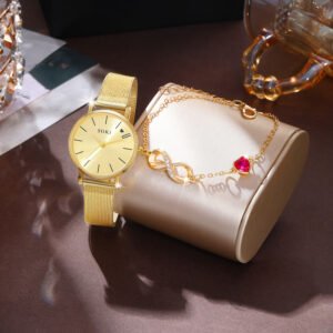 Reloj De Mujer Casual Forma De Corazon - Imagen 7