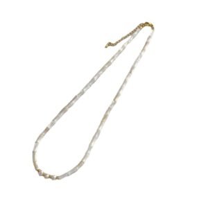 Collar Geometrico con Borla – Cascaron y Perlas de Agua Dulce Irregulares - Imagen 4
