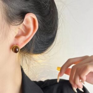 Conjunto De Joyas Recubrimiento De Iones (IP) Chapados en oro de 18k Geometrico Acero Inoxidable - Imagen 3