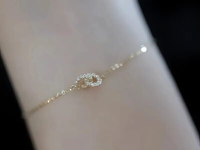 Pulsera Cadena Portacables Plata De Ley 925 Chapado En Oro De 14 Quilates