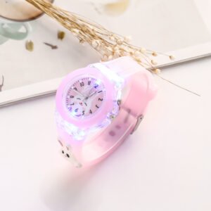 Reloj Para Niñas De Jardin De Infantil, Princesa Pequeña con Luz - Imagen 3