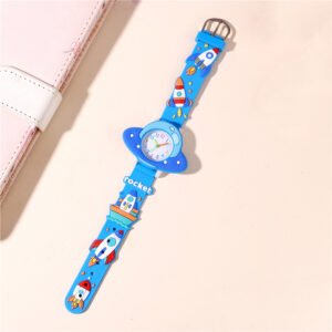 Reloj de Cuarzo para Niños con Correa Gel De Silice Estilo Cohete - Imagen 3