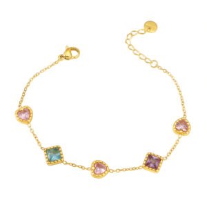Pulsera De Lujo Elegante De Acero De Titanio Chapado En Oro De 18K, Joyería De Gama Alta - Imagen 3