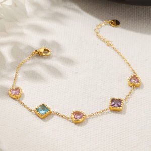 Pulsera De Lujo Elegante De Acero De Titanio Chapado En Oro De 18K, Joyería De Gama Alta - Imagen 4