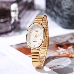 Reloj De Banda De Acero Inoxidable Para Damas, Cierre De Un Solo Pliegue - Imagen 6