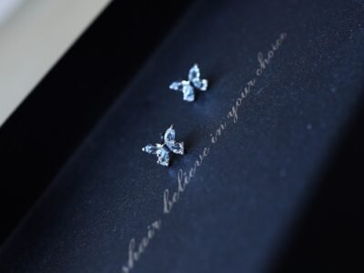 Pendientes De Mariposa Mini Elegantes En Plata S925 Estilo Dulce Para Mujer
