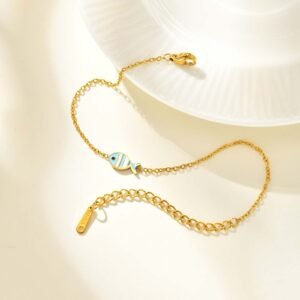 Pulsera De Acero Inoxidable Para Niñas Con Diseño 18K Plateado Estilo Dulce Y Divertido - Imagen 3