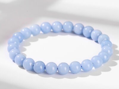 Pulsera De Cristal Con Piedra Ángel Natural Para Mujer Moda De Alta Gama Patrón Geométrico 5A|10mm