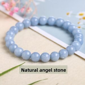 Pulsera De Cristal Con Piedra Ángel Natural Para Mujer Moda De Alta Gama Patrón Geométrico 5A|8mm - Imagen 3