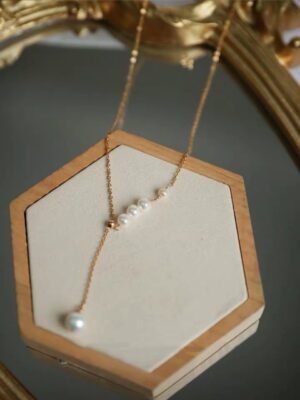 Collar De Perla Natural De Agua Dulce Estilo Princesa Para Mujer - Imagen 4