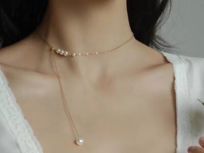 Collar De Perla Natural De Agua Dulce Estilo Princesa Para Mujer