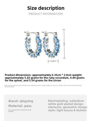 Pendientes Diseño De U Cerrojo Sensacion Premium Con Circonita Estilistica - Imagen 3