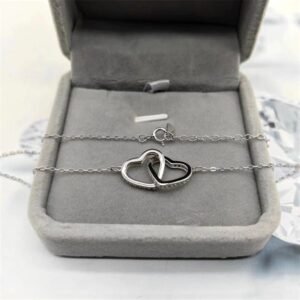 Collar con Colgante de Diamante en Forma de Corazon – Plata S925, Estilo Europeo y Americano - Imagen 4