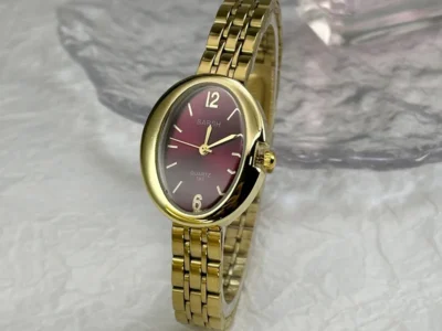 Reloj de Cuarzo para Mujer con Correa Plegable Casual Geometrico
