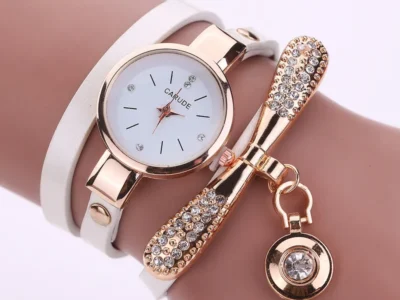 Reloj De Mujer, Acero Inoxidable Cuero Sintetico Aleacion