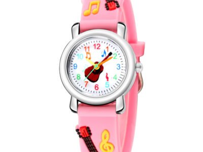 Reloj Para Niños De Dibujos Animados En 3d Patron De Guitarra