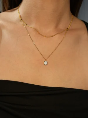 Collar Chapado En Oro, Acero Inoxidable 304 Estilos Simples - Imagen 3
