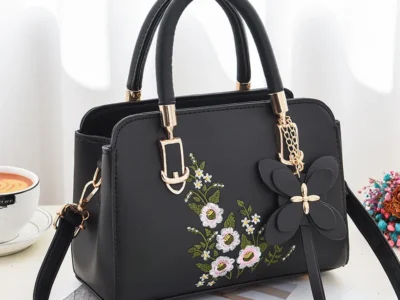 Bolso de mano clasico para mujer en cuero PU (pequeño)
