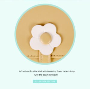 Billetera corta estilo coreano con flor fresca Color Turquesa - Imagen 4