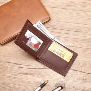 Billetera horizontal ultrafina para hombre, color solido - Imagen 6