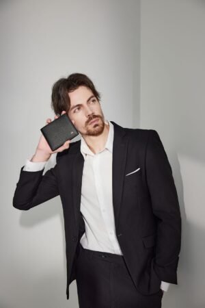 Cartera corta antirrobo para hombre, estilo europeo y americano Color Negro - Imagen 3