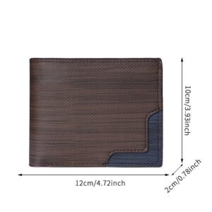 Cartera de Monedero corto dos en uno para hombre, gran capacidad Color Café oscuro - Imagen 5