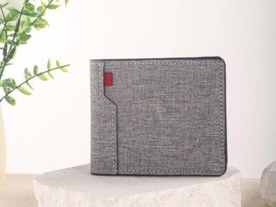 Billetera de lona para hombre, ultraligera e impermeable Color Gris