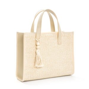 Bolso de hombro de paja tejida estilo frances para verano - Imagen 5