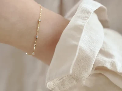 Pulsera Estilo Simple Plata De Ley 925 Color Oro