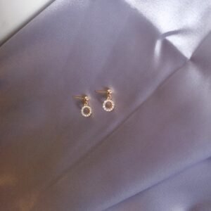 Pendientes De Gota Plata De Ley 925 Geométrico Color Sólido (pequeño) - Imagen 4