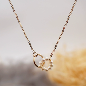 Collar perlas agua dulce acero 304 cobre revestido - Imagen 4