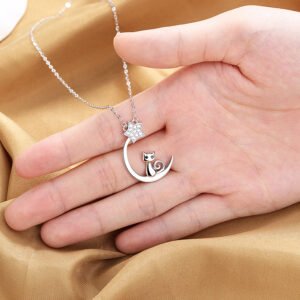 Collar De Gato Lindo En Plata S925 Estilo Coreano Para Mujeres - Imagen 4