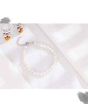 Pulsera de perlas de concha magnética De Ley S925 Para Mujer Estilo Simple Y Elegante (5mm) - Imagen 3