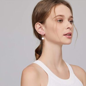 Pendientes De Moda S925 Con Piedra De Ojo De Gato En Forma De D - Imagen 3